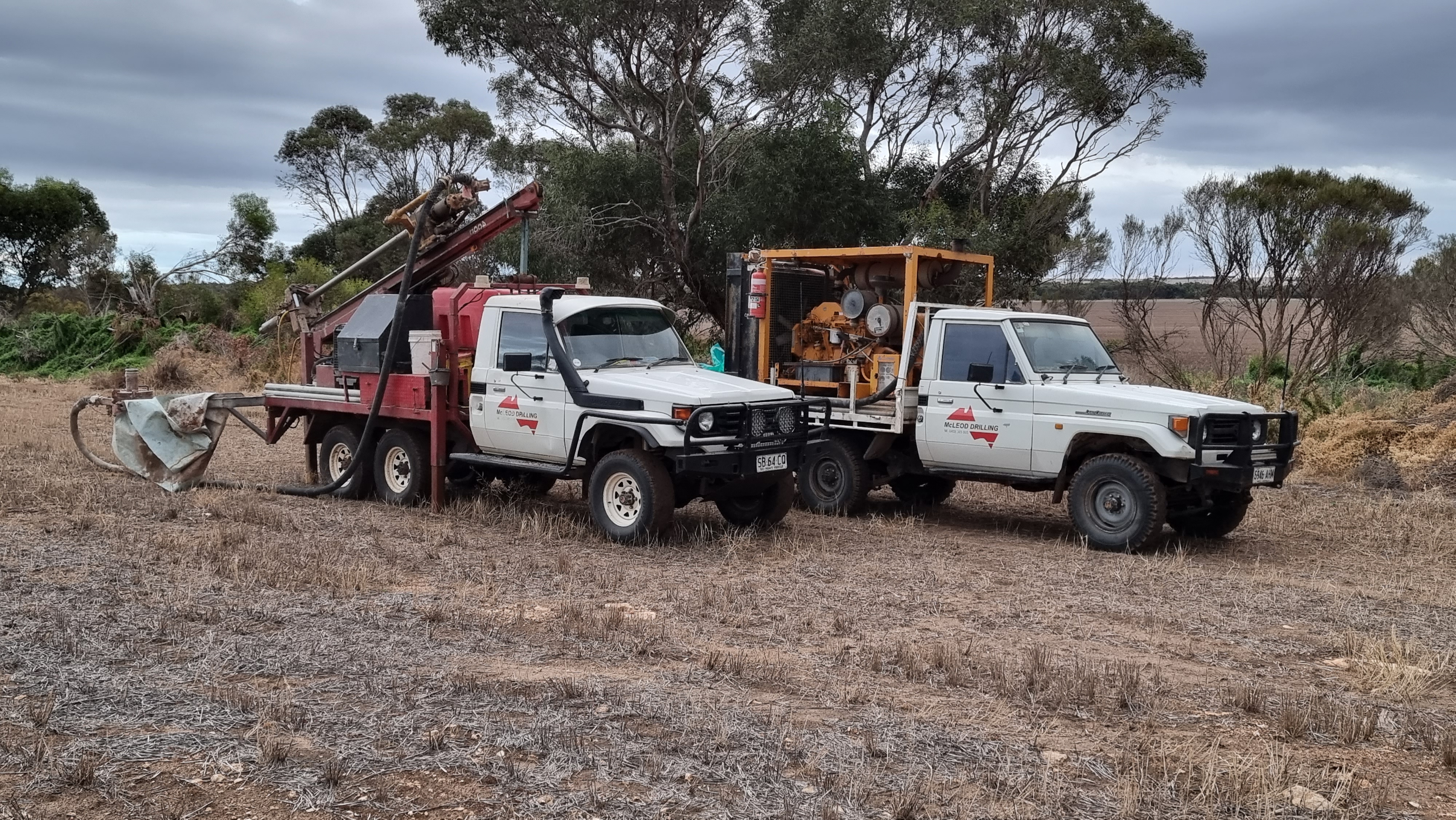 Drill rig onsite at Eyre Peninsula KaolinHalloysite Project